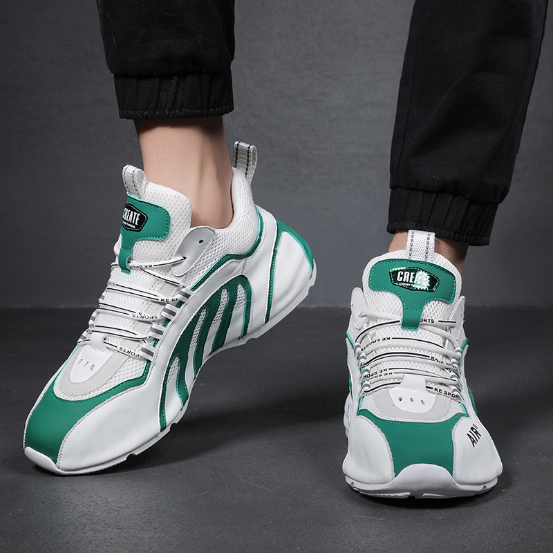 Lace-up-Rubber-Sole-Sneakers-Green-01.jpg