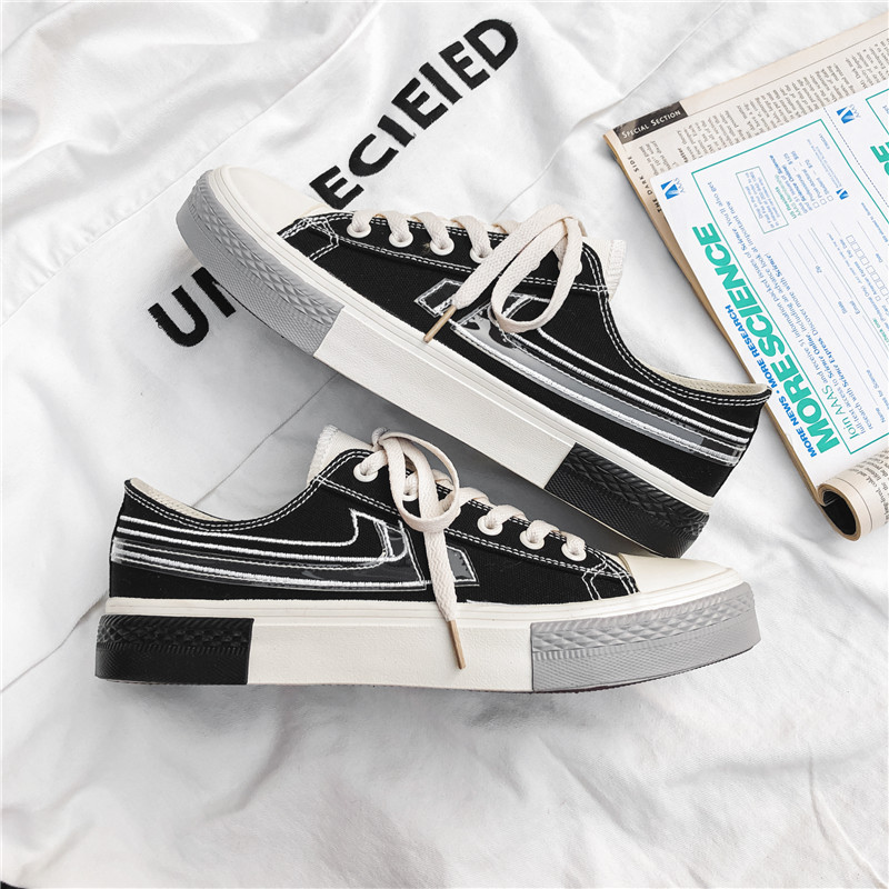 Men-Low-Top-Stitching-Color-Canvas-Shoes-Black-02.jpg
