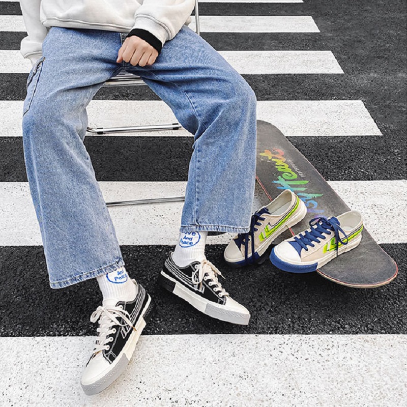Men-Low-Top-Stitching-Color-Canvas-Shoes-Black-03.jpg